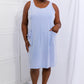 HEYSON Look Good, Feel Good Full Size Washed Sleeveless Casual Dress in Periwinkle