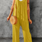 Spaghetti Strap Wide Leg Jumpsuit