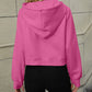 Raglan Sleeve Zip-Up Hoodie with Pocket