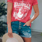 NASHVILLE COUNTRY MUSIC Graphic Round Neck Tee Shirt