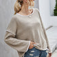 Round Neck Dropped Shoulder Sweater