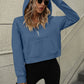 Raglan Sleeve Zip-Up Hoodie with Pocket