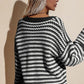 Striped Dropped Shoulder Sweater