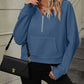 Raglan Sleeve Zip-Up Hoodie with Pocket