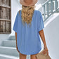Button Front Dolman Sleeve Shirt