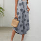 Botanical Print Spaghetti Strap Scoop Neck Jumpsuit