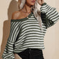 Striped Dropped Shoulder Sweater