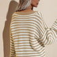 Striped Dropped Shoulder Sweater