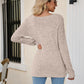 Square Neck Ribbed Long Sleeve T-Shirt