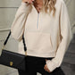 Raglan Sleeve Zip-Up Hoodie with Pocket
