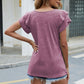 V-Neck Flutter Sleeve T-Shirt