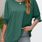 Smocked Flounce Sleeve Round Neck T-Shirt