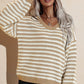 Striped Dropped Shoulder Sweater