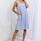 HEYSON Look Good, Feel Good Full Size Washed Sleeveless Casual Dress in Periwinkle