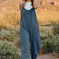 V-Neck Sleeveless Jumpsuit with Pocket