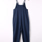 Spaghetti Strap Deep V Jumpsuit with Pockets