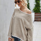 Round Neck Dropped Shoulder Sweater