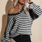Striped Dropped Shoulder Sweater