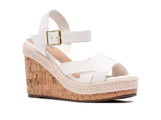 White Wedge Sandal