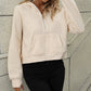 Raglan Sleeve Zip-Up Hoodie with Pocket