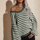 Striped Dropped Shoulder Sweater