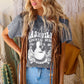 NASHVILLE COUNTRY MUSIC Graphic Round Neck Tee Shirt