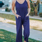 Spaghetti Strap Wide Leg Jumpsuit