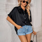 Button Front Dolman Sleeve Shirt