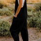 V-Neck Sleeveless Jumpsuit with Pocket