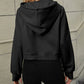 Raglan Sleeve Zip-Up Hoodie with Pocket