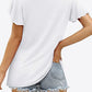 V-Neck Flutter Sleeve Tee Shirt