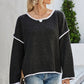 Round Neck Dropped Shoulder Sweater