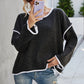 Round Neck Dropped Shoulder Sweater