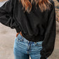 Double Take Round Neck Open Back Sweatshirt