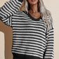 Striped Dropped Shoulder Sweater