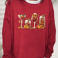 Round Neck Long Sleeve Full Size Graphic Sweatshirt