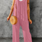 Spaghetti Strap Wide Leg Jumpsuit