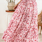 Printed Smocked Waist Maxi Skirt